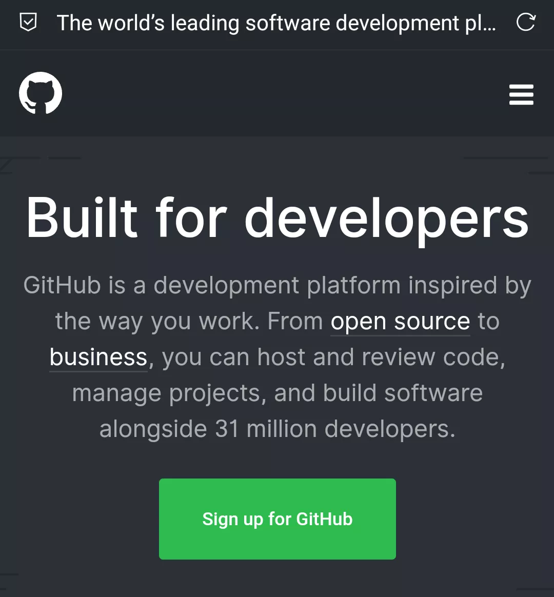 github 的 signup