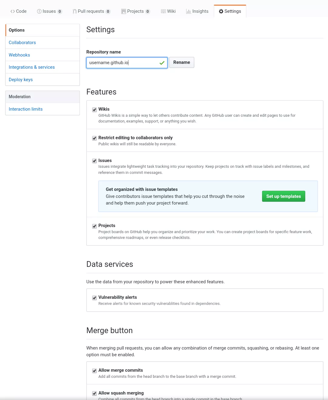 GitHub Settings